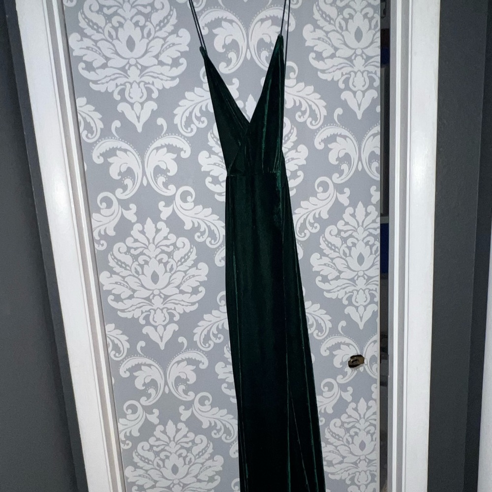 Dark Green Velvet maxi
